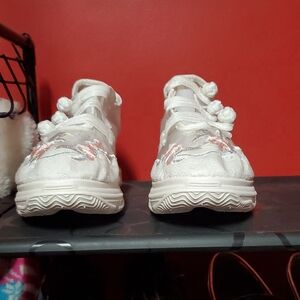 Women's White Slip-On Floral Sneakers